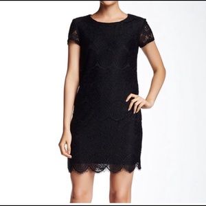 Laundry by Shelli Segal Women’s Lace Overlay Black Dress, Size 2